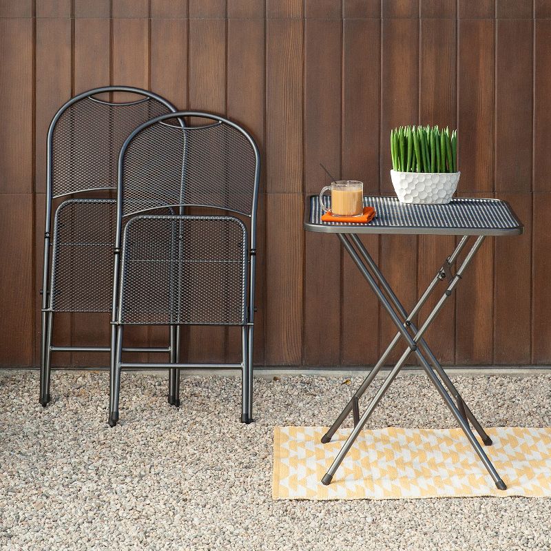 3pc Ludwig Folding Bistro Set - Royal Garden