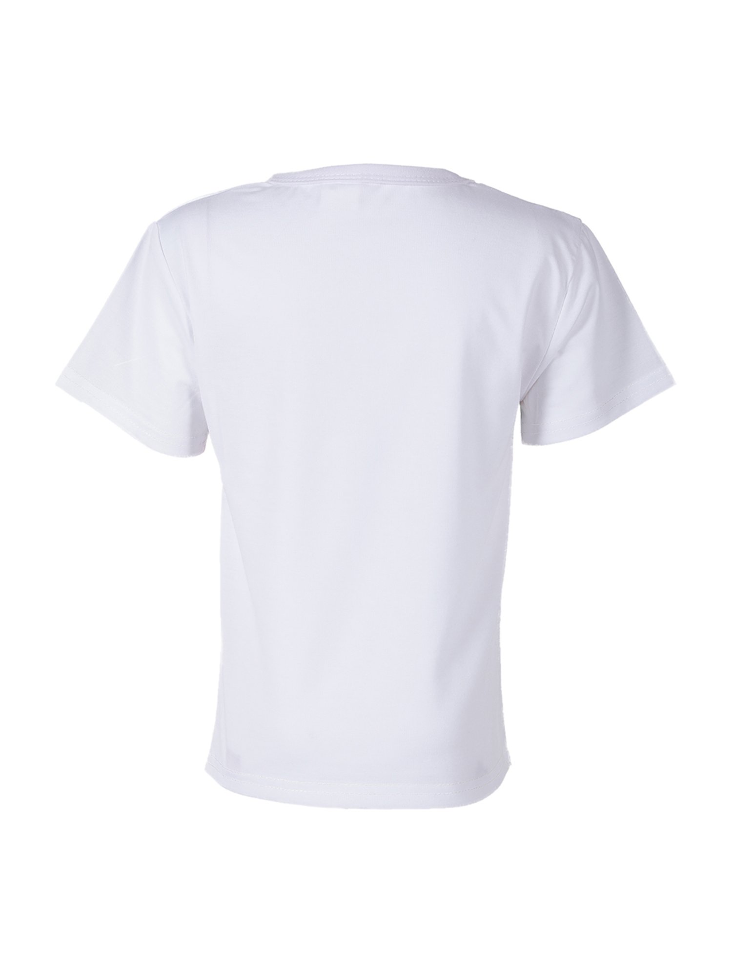 Passion Petals Boys White Cotton Printed T-Shirt