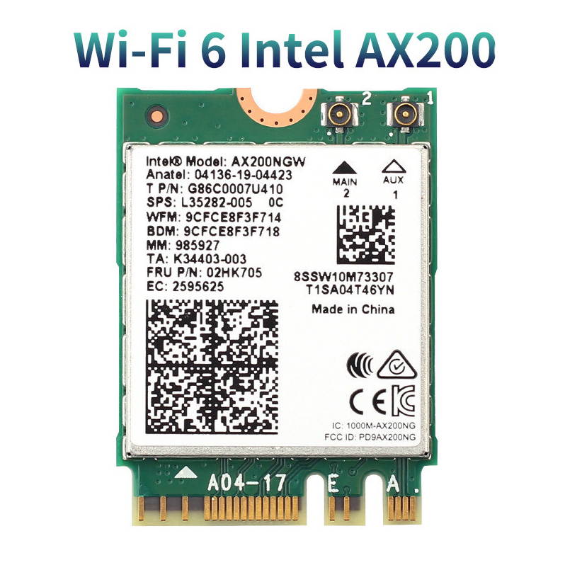 Intel AX200 Wireless Network Card WIFI6 dual-band 5G/2.4G Gigabit built-in NGFF Bluetooth 5.0 Support MI-MUMO