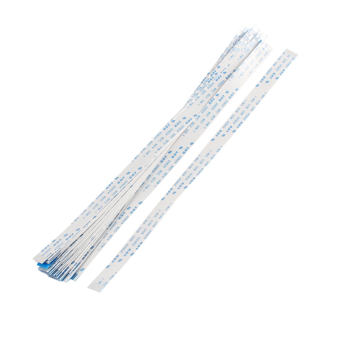 Global Bargains 20Pcs 1.0mm Pitch 8 Pin AWM 80C 60V VW-1 Flexible Flat Cable FFC FPC 200mm