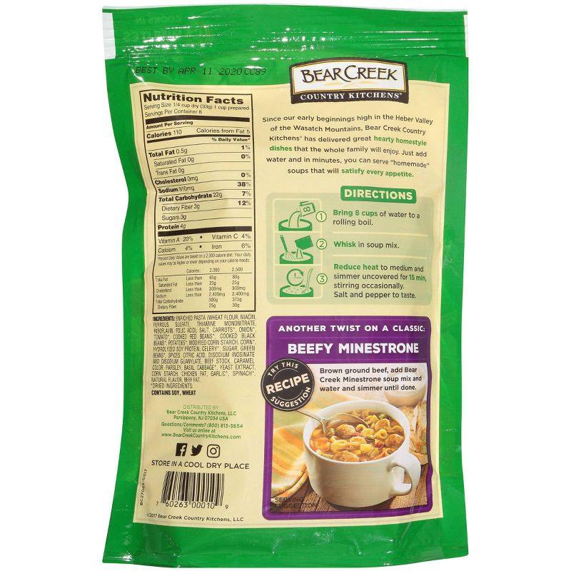 Bear Creek Country Kitchen Minestrone Soup Mix 9.3oz