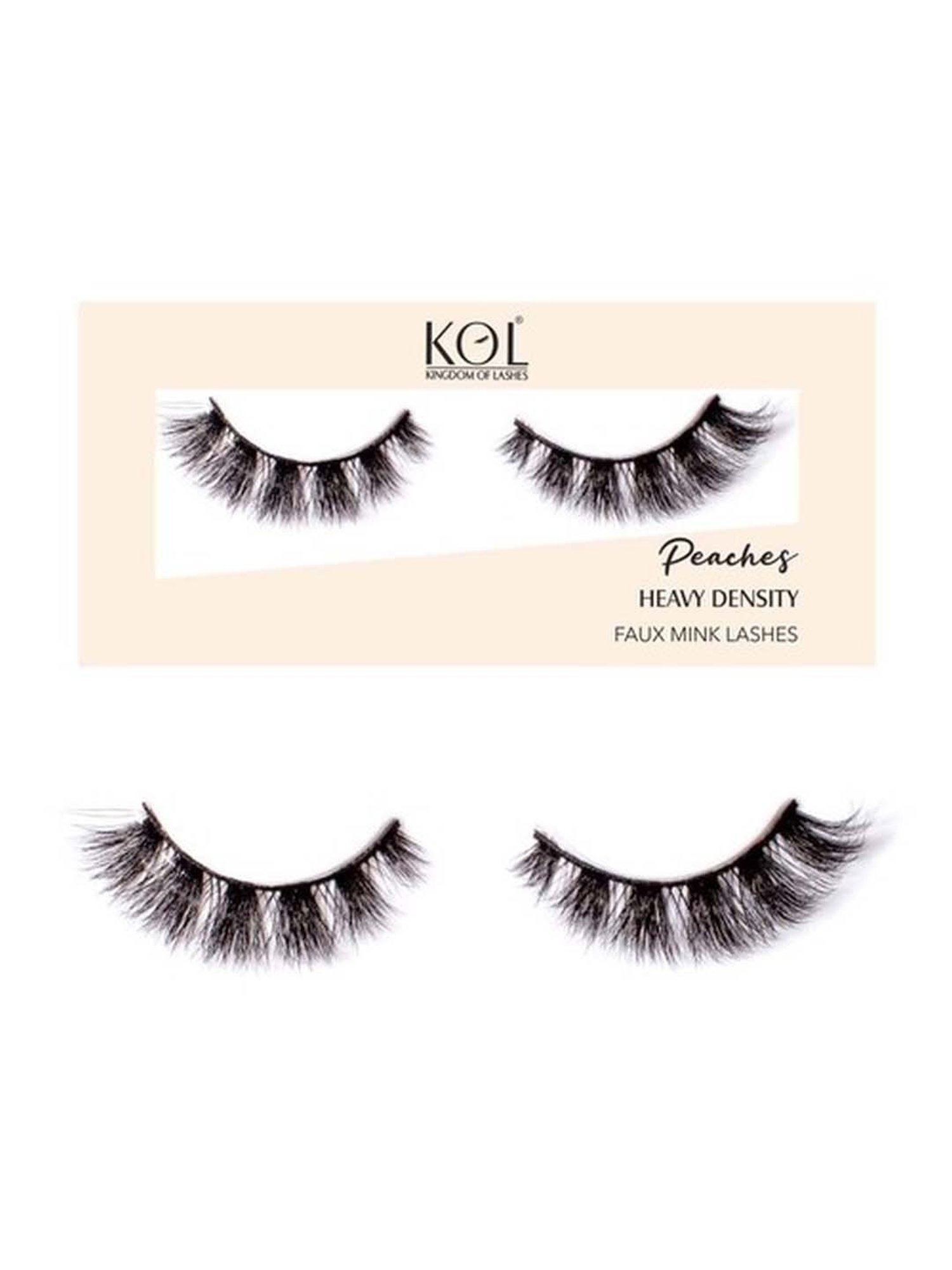 Kingdom Of Lashes Heavy Density Eyelashes Peaches - 2 gm