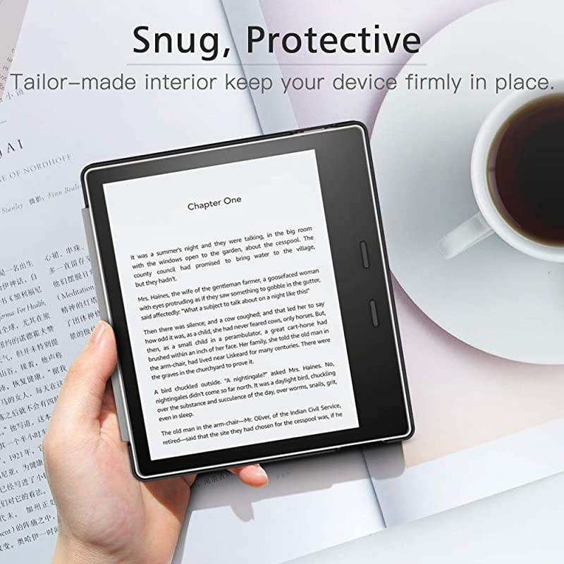 Case Fits AllNew Kindle Oasis 10th Generation 2019 Release 9th Generation 2017 Release Premium PU Leather Lightweight Shell Crushproof Cover with Auto WakeSleep Black