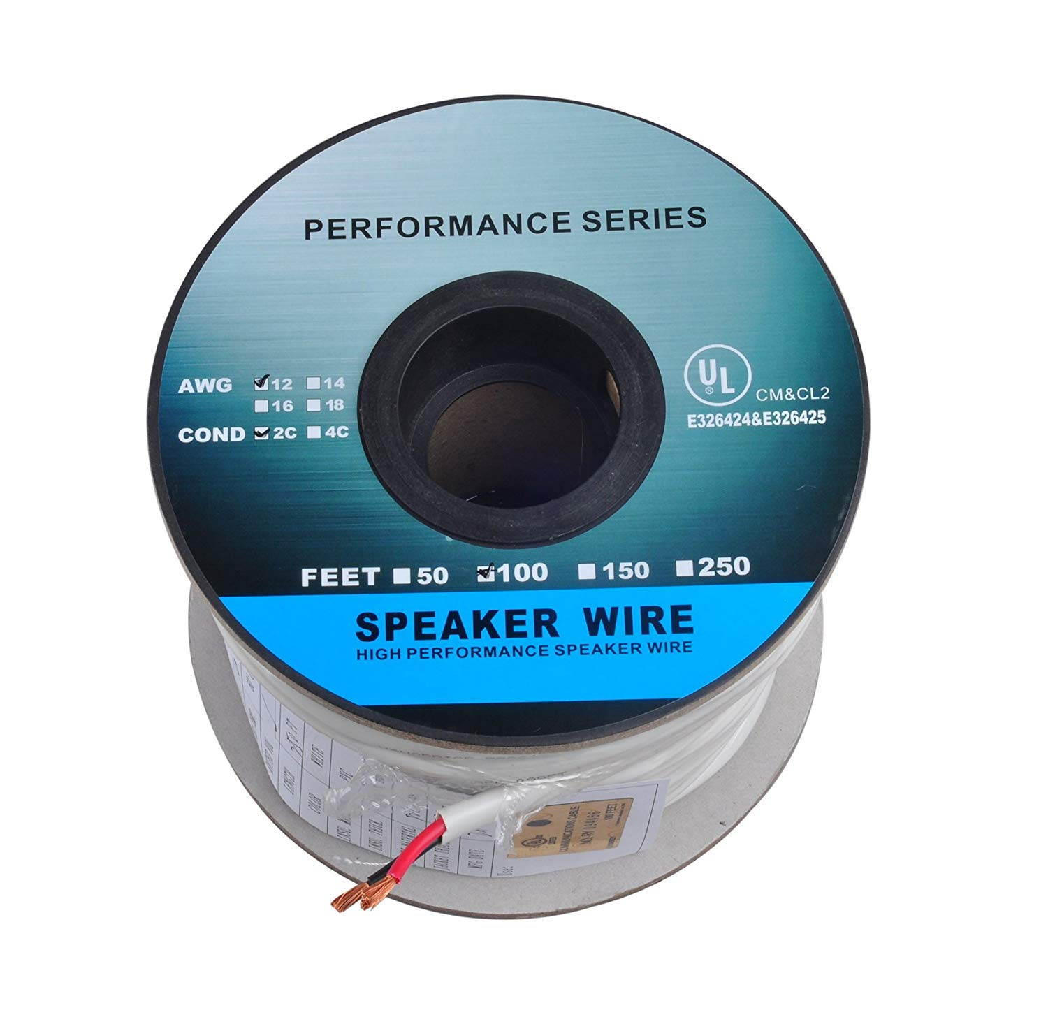 14AWG Speaker Wire  Pro Series 14 AWG Gauge Speaker Wire Cable 500 Feet 1524 Meters Great Use for Home Theater Speakers and Car Speakers White