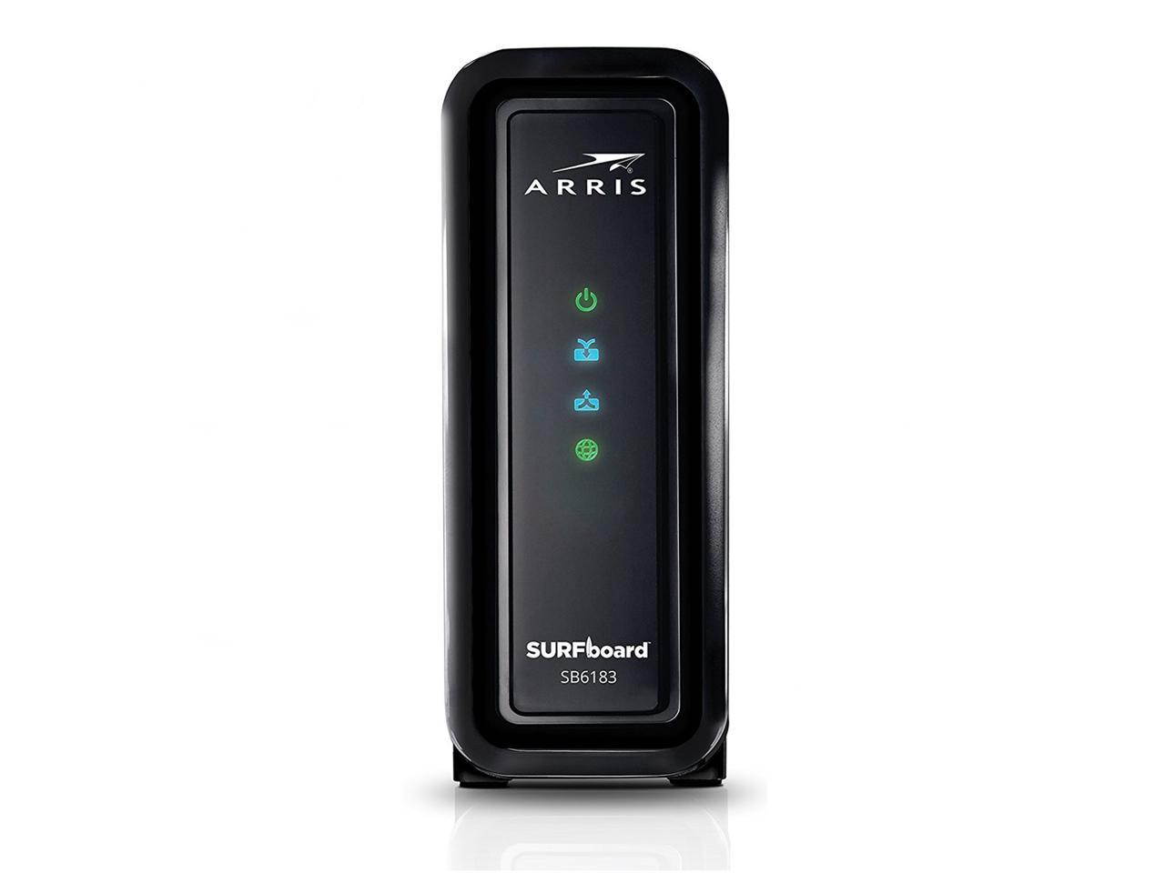 Arris Motorola SURFboard SB6183 Docsis 3.0 Cable Modem Approved for Comcast / Xfinity, Wide Open West / WOW, Cable One, PenTeleData, Time Warner Cable / TWC, Cox, Spectrum