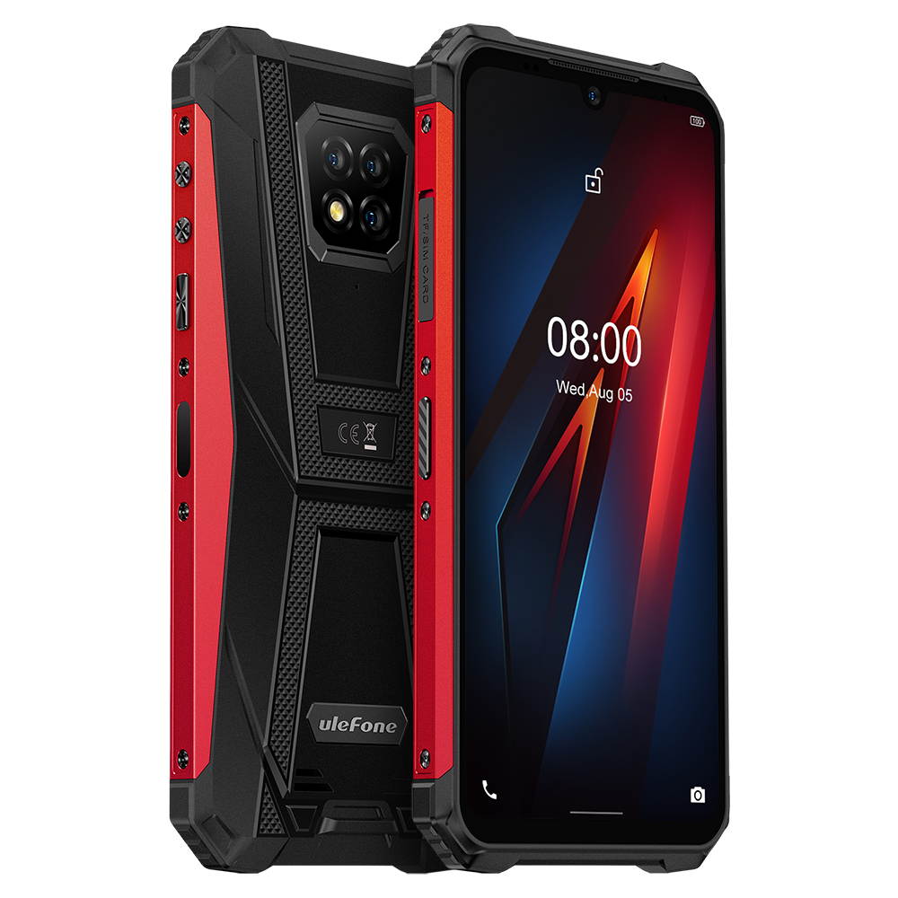 Ulefone Armor 8 Rugged Phones Unlocked, Helio P60 Octa-core 4GB + 64GB Android Phone Unlocked, 16MP Triple Rear Camera + 8MP Front Camera, 6.1" HD+ 5580mAh Battery Global 4G Unlocked Smartphone