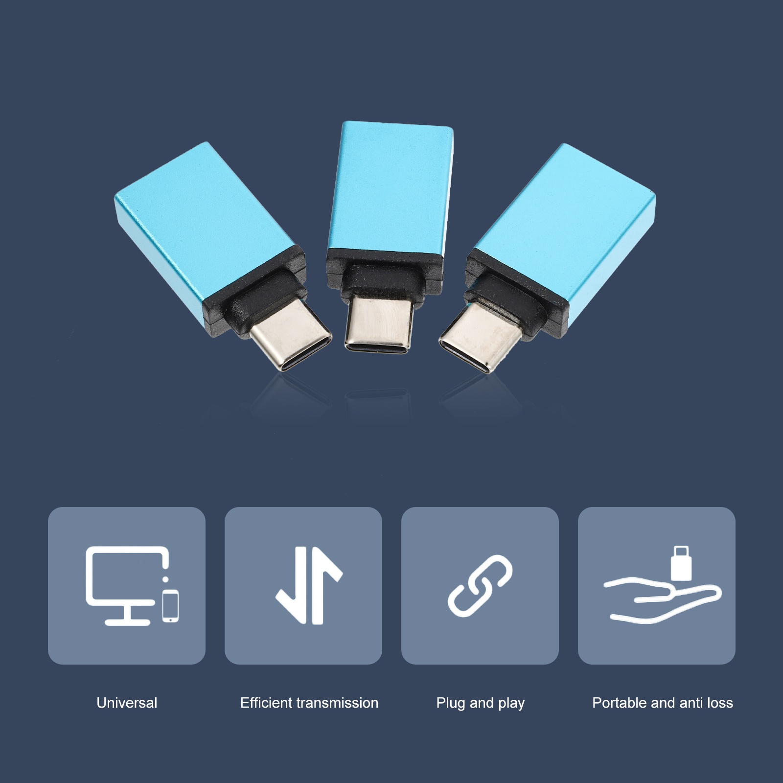 1Pc Professional Type C Laptop Docking Station Network Cable Converter for Office