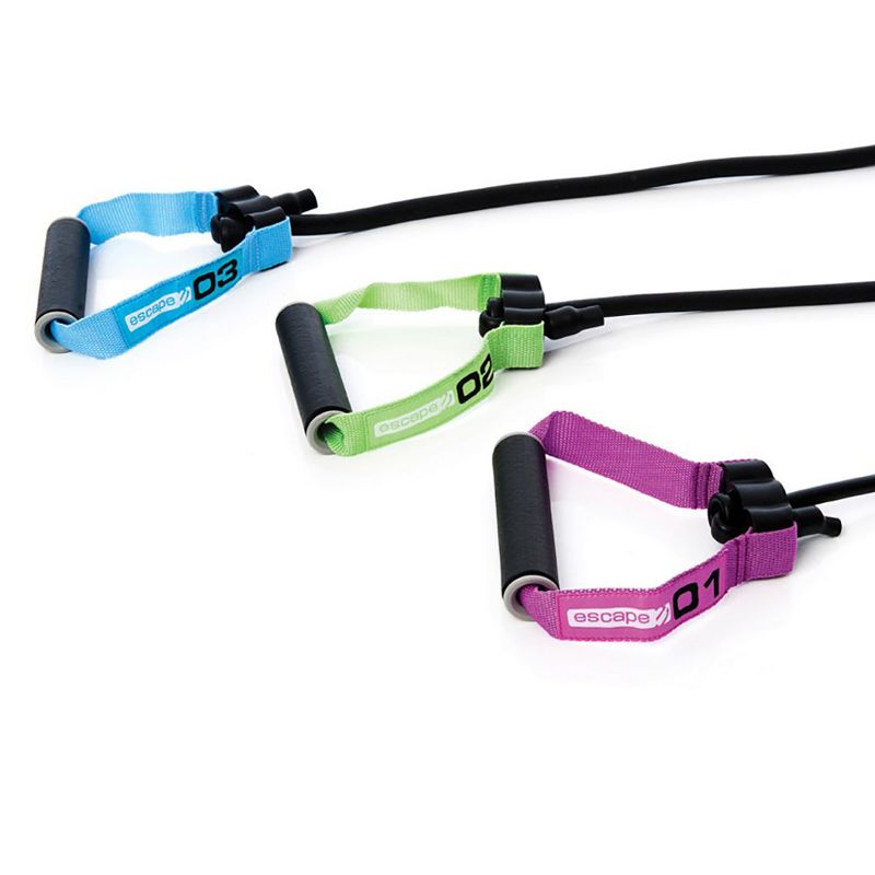 Escape Fitness Lightweight Multi Function Elastic Power 02 Tubes for Conditioning, Flexibility, and Cardio, Green