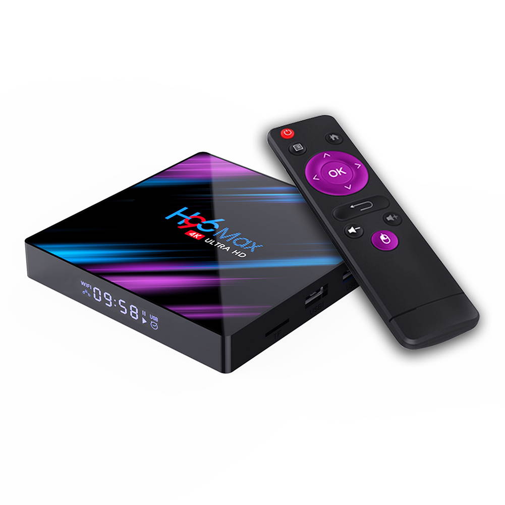 Android 10.0 TV Box,H96 Max 2020 Upgraded 5G Version RAM 4GB DDR3 64GB ROM Quad-Core Support 4K Ultra HD/H.265 / Dual WiFi 2.4G + 5G / HDMI / 3D Ethernet Bluetooth Android TV Video Play Box