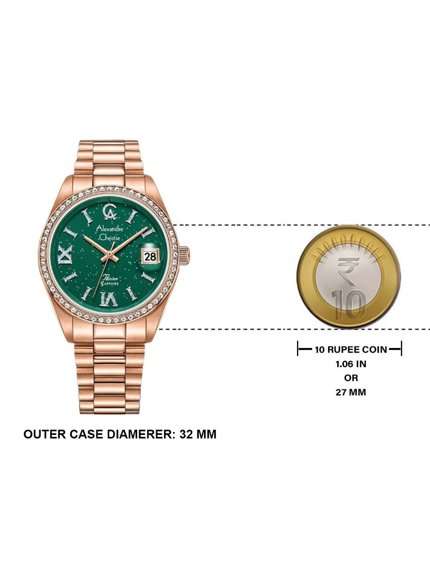 ALEXANDRE CHRISTIE 5015LDBRGGN Passion Sapphire Analog Watch for Women