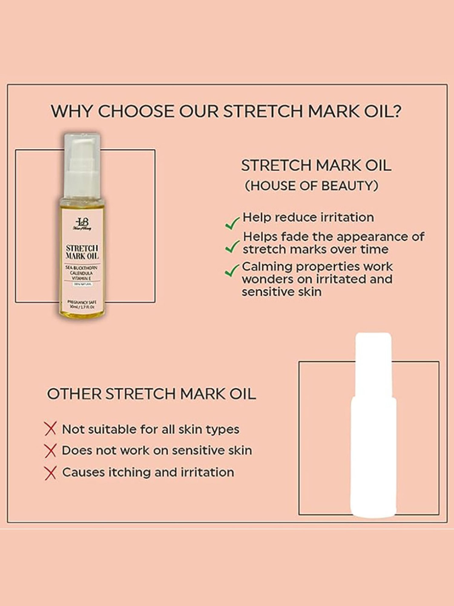 House of Beauty Stretch Mark Oil - 50 ml