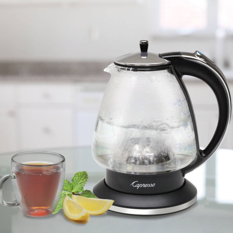 Capresso H2O Glass Electric Water Kettle – Stainless Steel 240.03