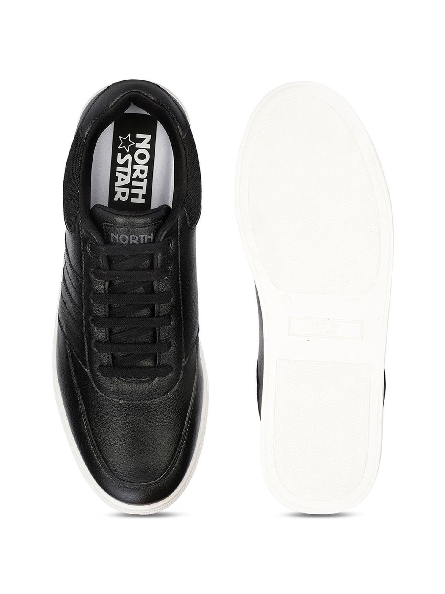 North Star by Bata Men's KEENAN Black Casual Sneakers