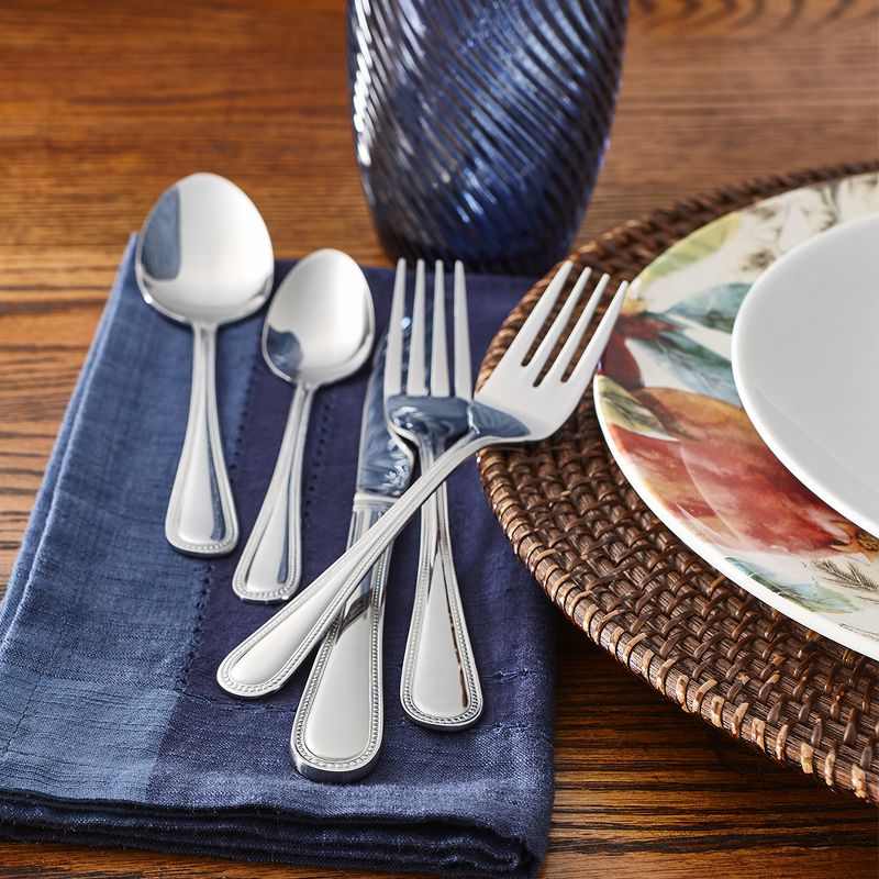 RiverRidge 46-Piece Beaded Silverware Set