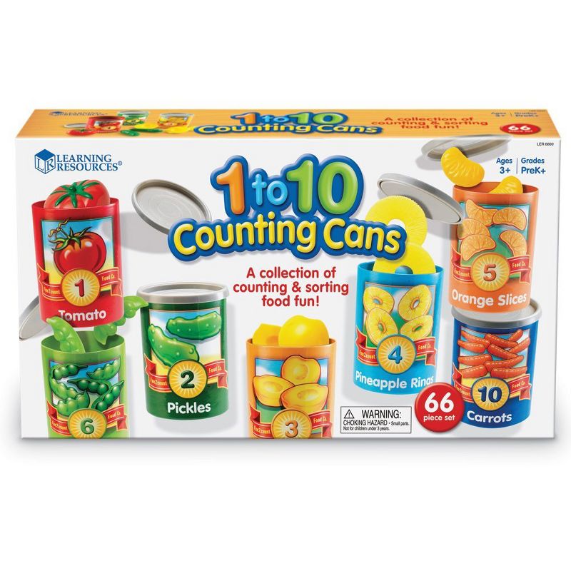 Learning Resources 1-10 Counting Cans Set, Ages 3+