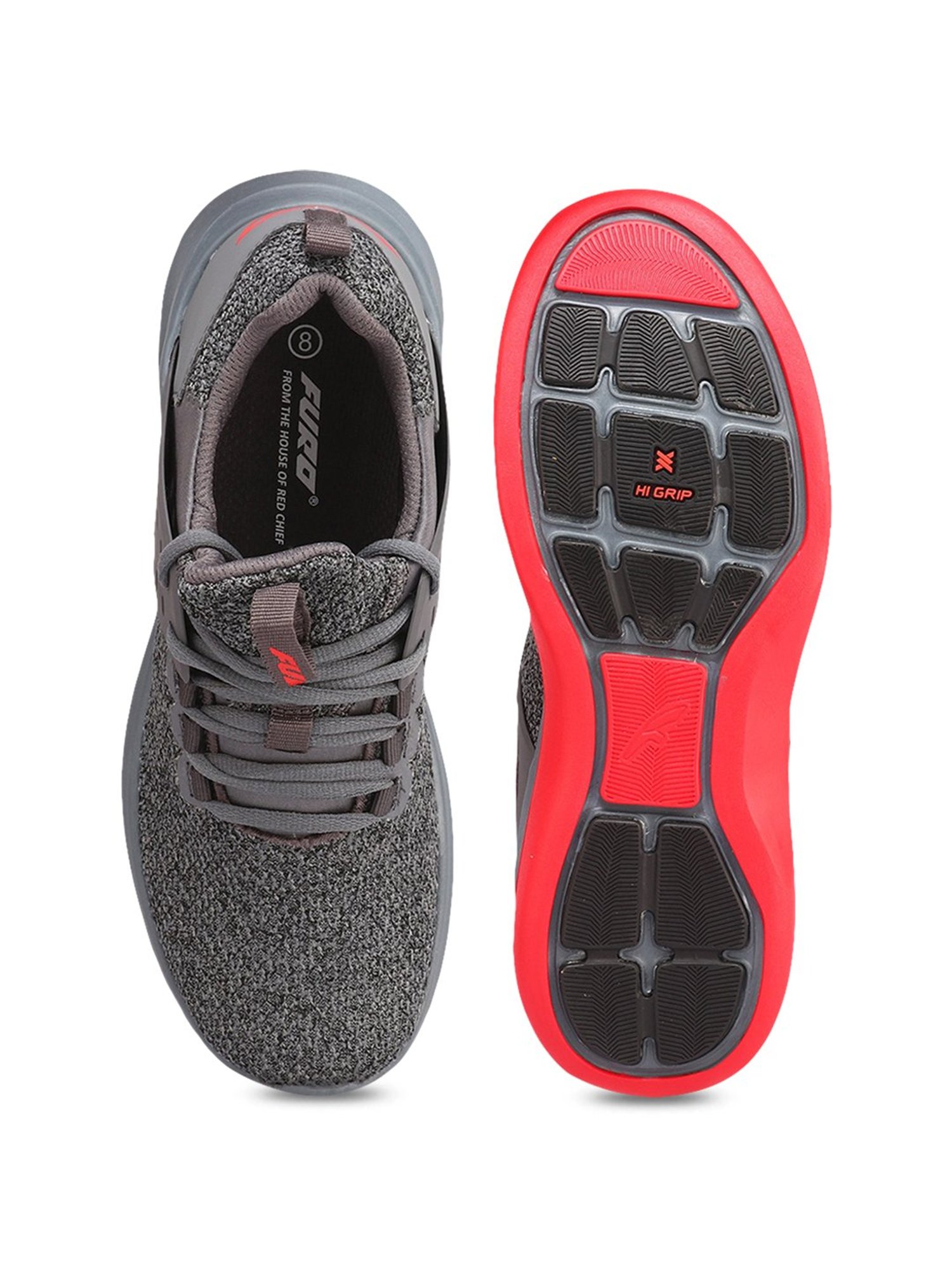 Furo by Red Chief Men's Dark Grey Running Shoes