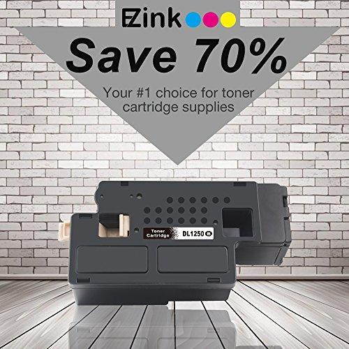 E-Z Ink (TM) Compatible Toner Cartridge Replacement For Dell 1250 810WH C5GC3 XMX5D WM2JC (1 Black, 1 Cyan, 1 Magenta, 1 Yellow) 4 Pack For use with Dell 1250c C1760nw C1765nfw 1350cnw 1355cn 1355cnw
