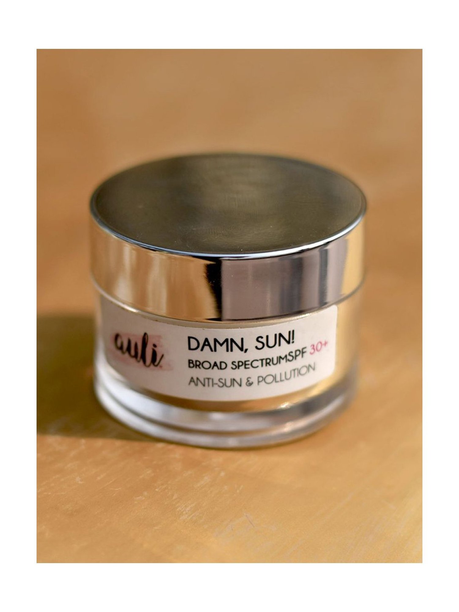 Auli Damn Sun SPF 30 Broad Spectrum Sweat Proof Anti-Tan and Pollution Sunscreen - 60 gm