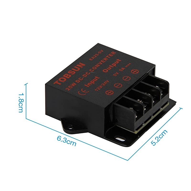 DC 12V 24V to 5V 5A Converter Step Down Regulator 25W 5V Regulated Power Supplies Transformer Converter