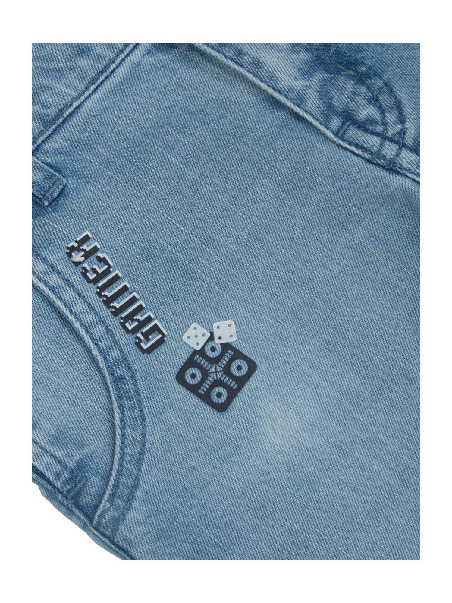 Palm Tree Kids Blue Solid Bermudas