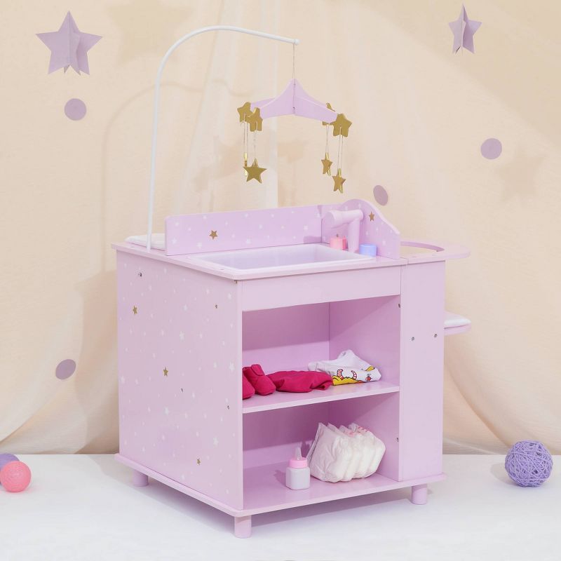 Olivia's Little World - Twinkle Stars Princess Baby Doll Changing Station with Storage