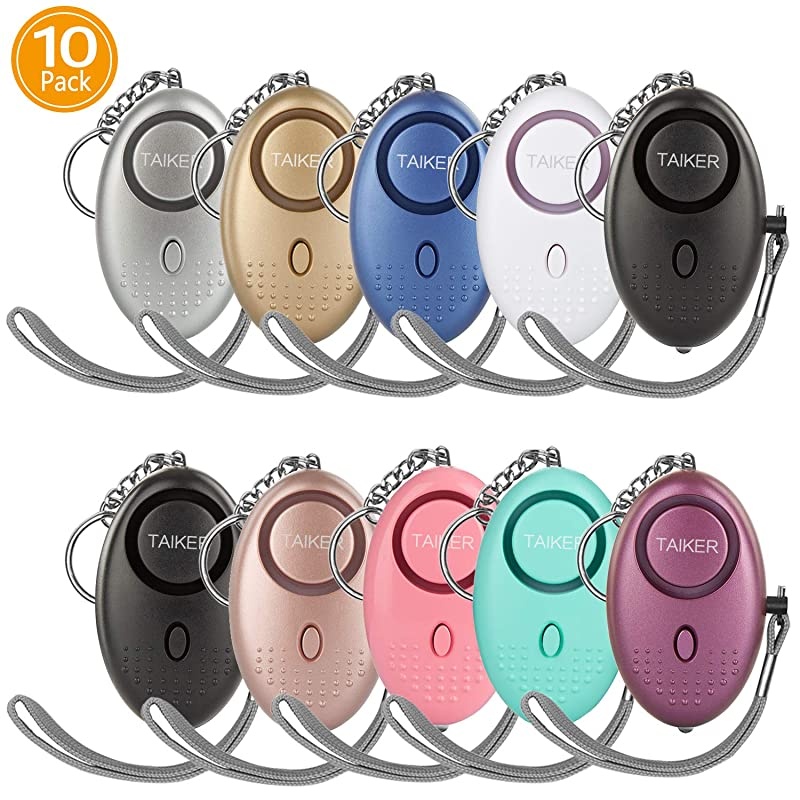 Alarm for Women, 10 Pack 140DB Emergency Self-Defense Security Alarm Keychain with LED Light for Women Kids and Elders