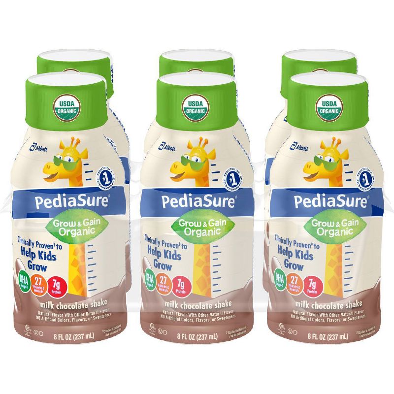 PediaSure Organic Kids Nutritional Chocolate Shake - 6ct/48 fl oz Each