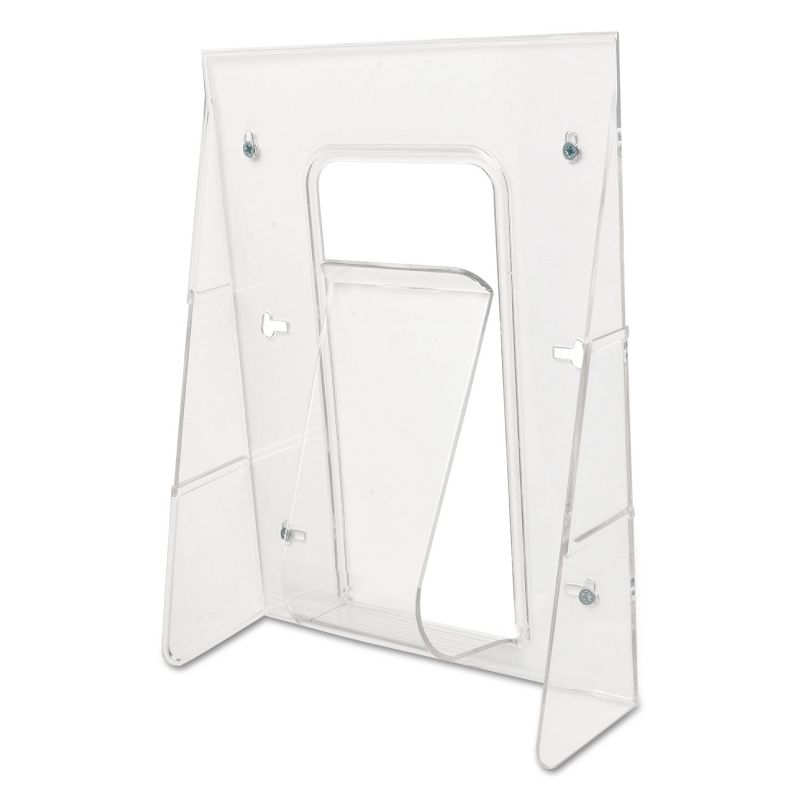 Deflecto Stand Tall Literature Holder 9 1/8w x 3 1/4d x 11 7/8h Clear 55501