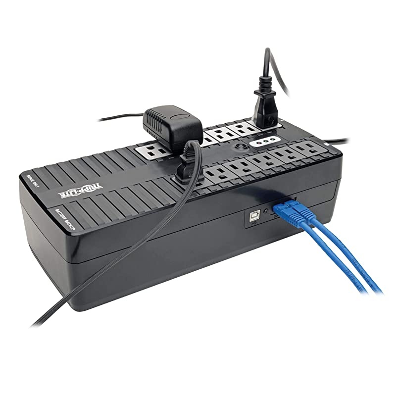 900VA UPS Desktop Battery Back Up, 12 Outlet, 480W 120V Standby, Ultra-Compact, USB (INTERNET900U)