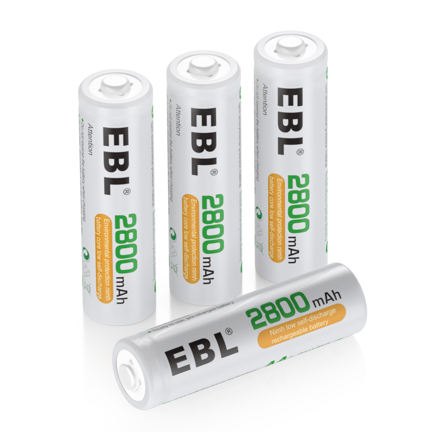 EBL 12 Pack 2800mAh 1.2V AA Rechargeable Battery +  808U Battery Charger for AA/AAA Batteries with Dual USB Charging Ports