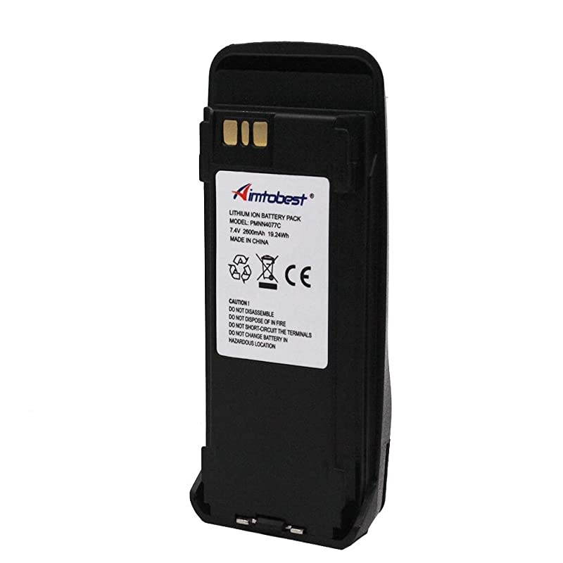 PMNN4066A 2600mAh Liion Battery Compatible for Motorola XPR6300 XPR6350 XPR6550 XPR6580 XPR6500 XPR6100 XPR6380 DP3400 DP3601 DGP4150 DGP6150 OEM Without IMPRES funtion