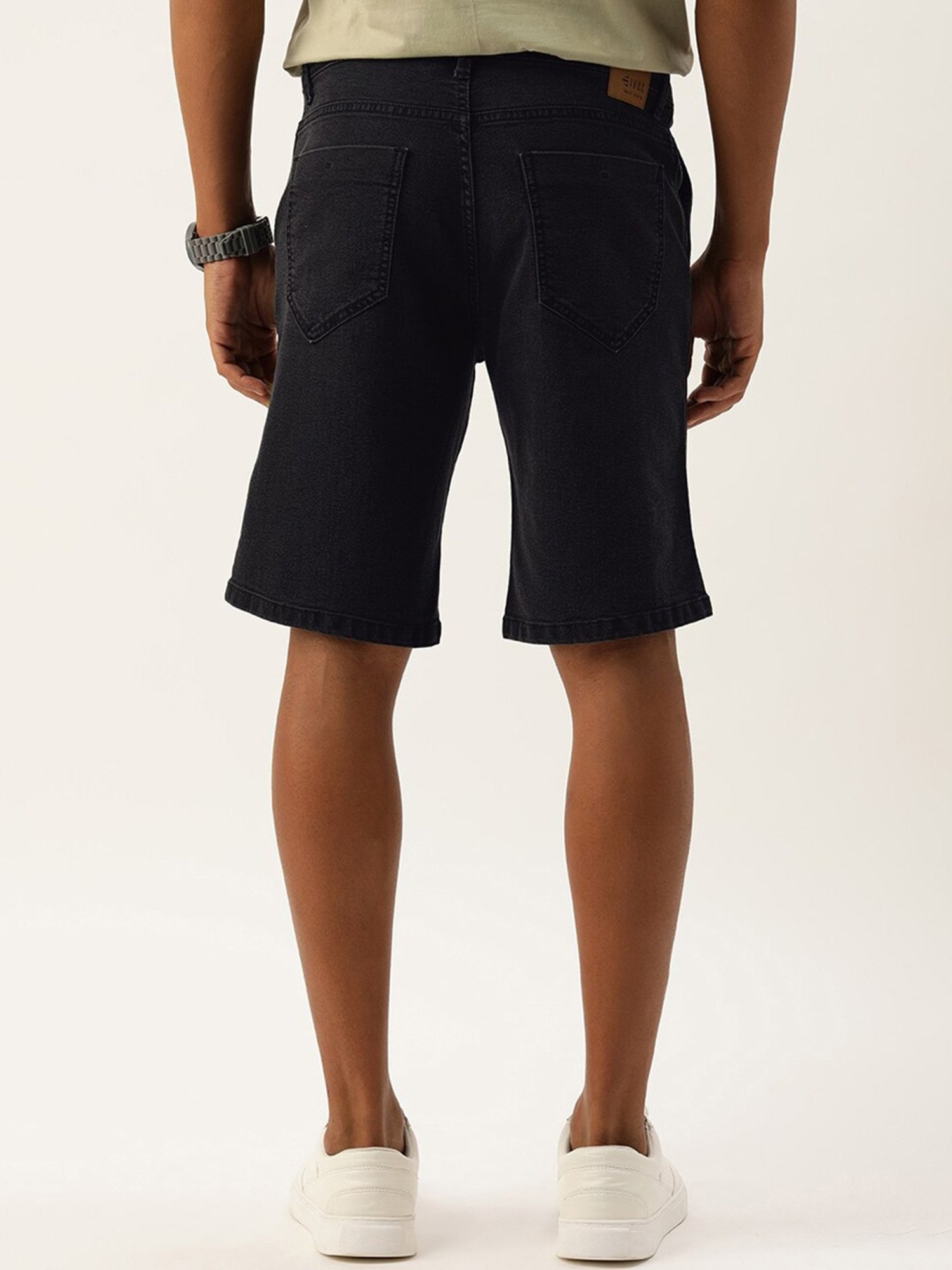 IVOC Dark Grey Regular Fit Denim Shorts