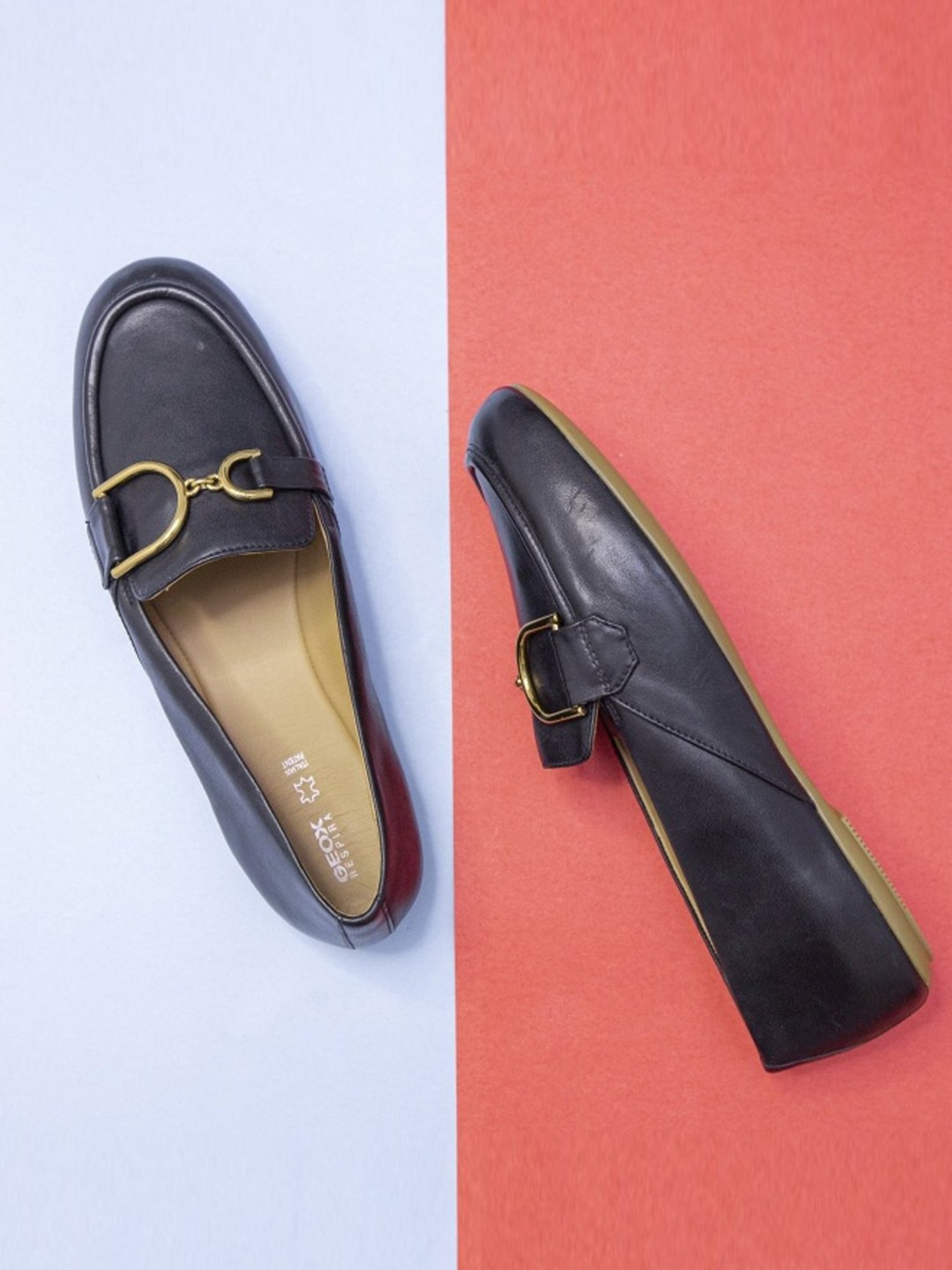 Geox Women's D Palmaria Black Loafers