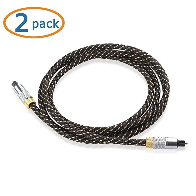 Audio Cable 10ft Toslink Cable with 90 Degree Adapter Nylon Braided 24K GoldPlated Flexible and Durable Fiber Optic Cord for Home TheaterSound barTVPS4Xbox Blue 3m90&deg; Connector