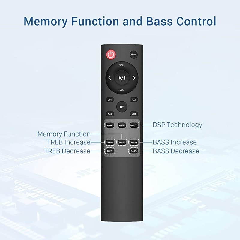 bar Bestisan bar Wired and Wireless Bluetooth 50 Speaker for TV 28 Inches Optical Cable Included DSP Bass Adjustable Wall Mountable