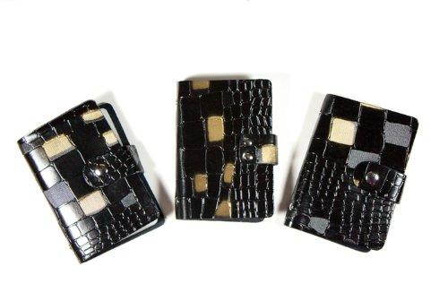 Leather Credit Card Organizer Wallet, Id Case Wallet, Black