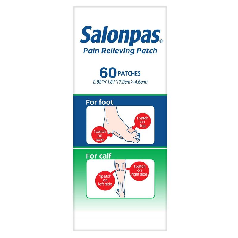 Salonpas 20% Larger Pain Relieving Patch - 60ct