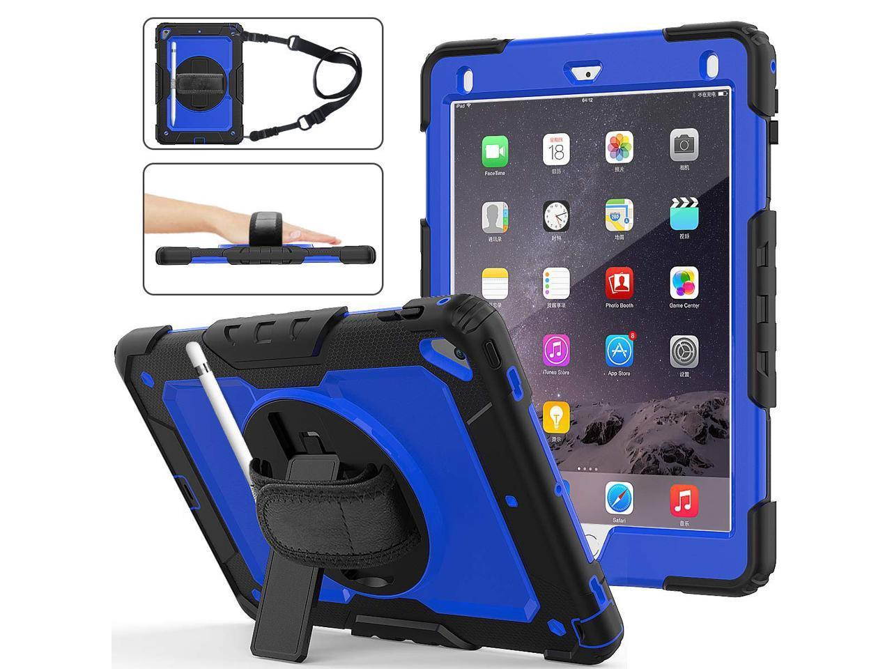 iPad 9.7 2018 2017 Case iPad Air 2 Case iPad Pro 9.7 Case Heavy Duty Rugged Shockproof Protective Hard Case Cover For for Apple iPad 6th / 5th Generation / iPad Air 2 / iPad Pro 9.7 inch