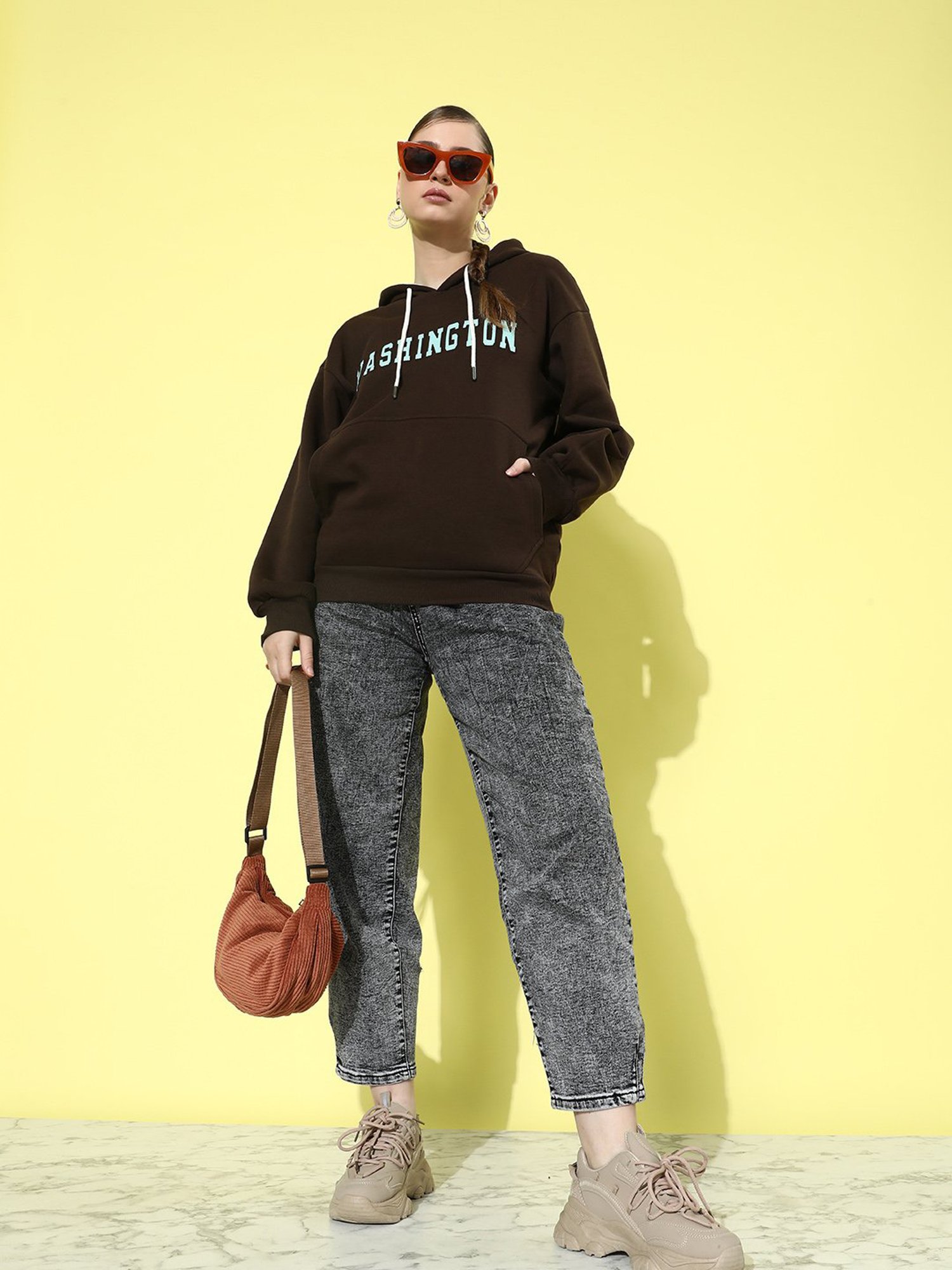 Dillinger Brown Cotton Graphic Print Hoodie