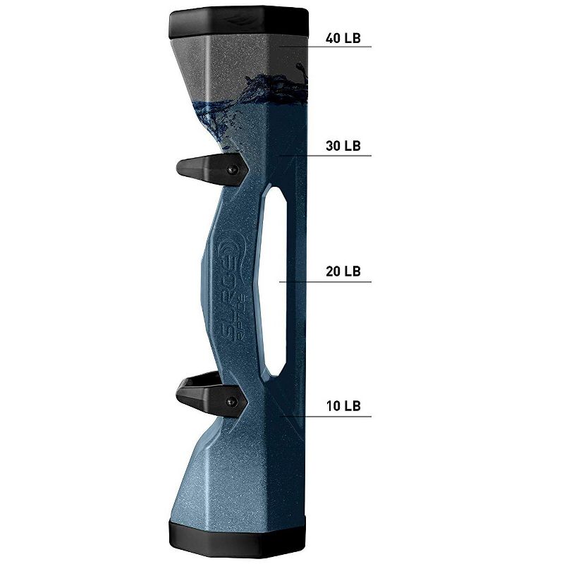 Surge Storm Heavy-Duty 40-Pound Water-Filled Adaptable Hydro-Inertia Home Total Body Workout Weight Tube, Black/Pink