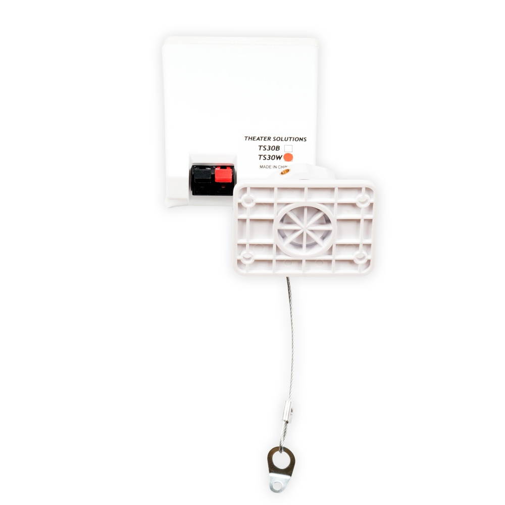 Theater Solutions TS30W Mountable Indoor Speakers White Bookshelf 7 Piece Pack