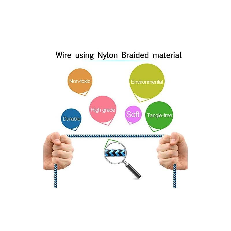 Android Charger with Wall Plug  21A Dual Port USB Wall Charger Brick Block Charger Cube Box with 2Pack 6ft Micro USB Cable Phone Charger Cord for Samsung Galaxy S7 S6 Edge J3 J7 LG Stylo 5 3