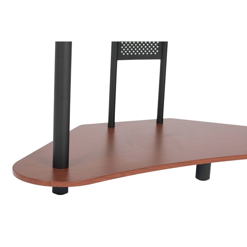 Element Corner Computer Tower With Hutch Black/Cherry - Calico Designs