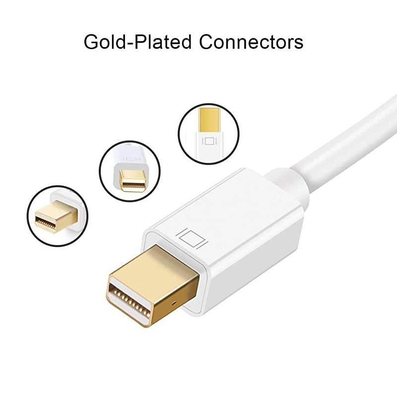 4K Mini DisplayPort to HDMI Adapter  Mini DP(Thunderbolt Port Compatible) to HDMI AV HDTV Male to Female Adaptor for Mac Book iMac, Black Color