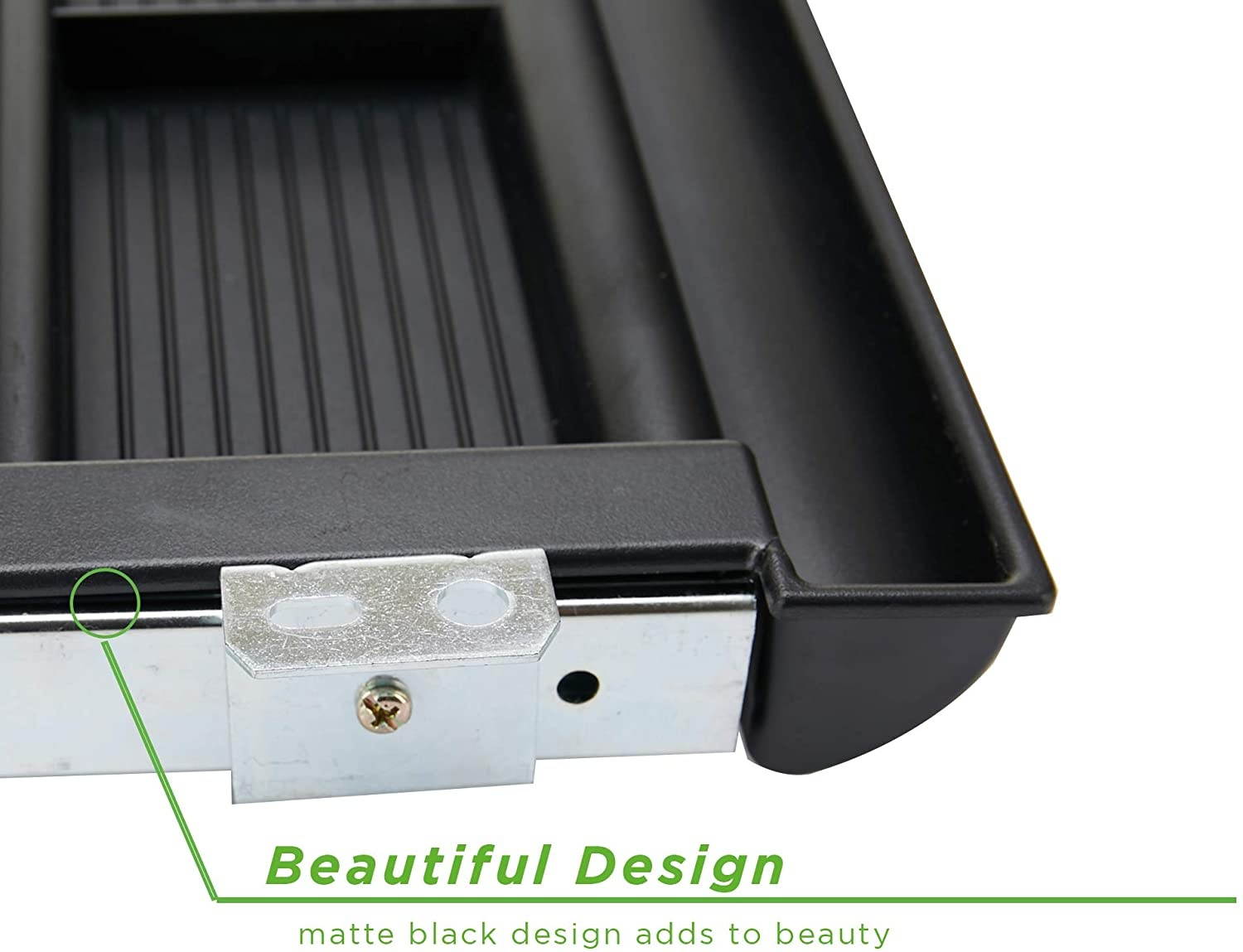 Large Under Desk Tray, Ergonomic Computer Keyboard & Mouse Platform, Adjustable Drawer, Black Keyboard Organizer