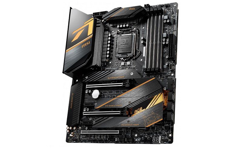 MSI MEG Z490 ACE Gaming Motherboard - Intel Z490 Chipset - LGA 1200 Socket - 128GB DDR4 SDRAM Supported - 4 x DIMM Memory Slots - 6 x SATA 6 Gb/s