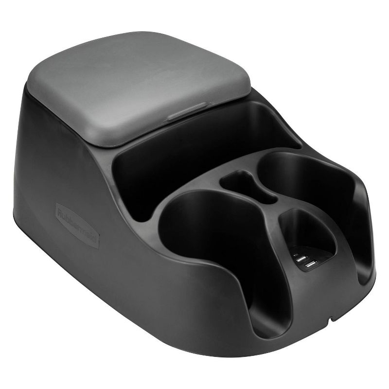 DU-HA 10410 Secure Under Seat Interior Heavy Duty Polyethylene Storage Organizer Compartment for Guns, Tools, and Valuables with Lockable Lid, Black