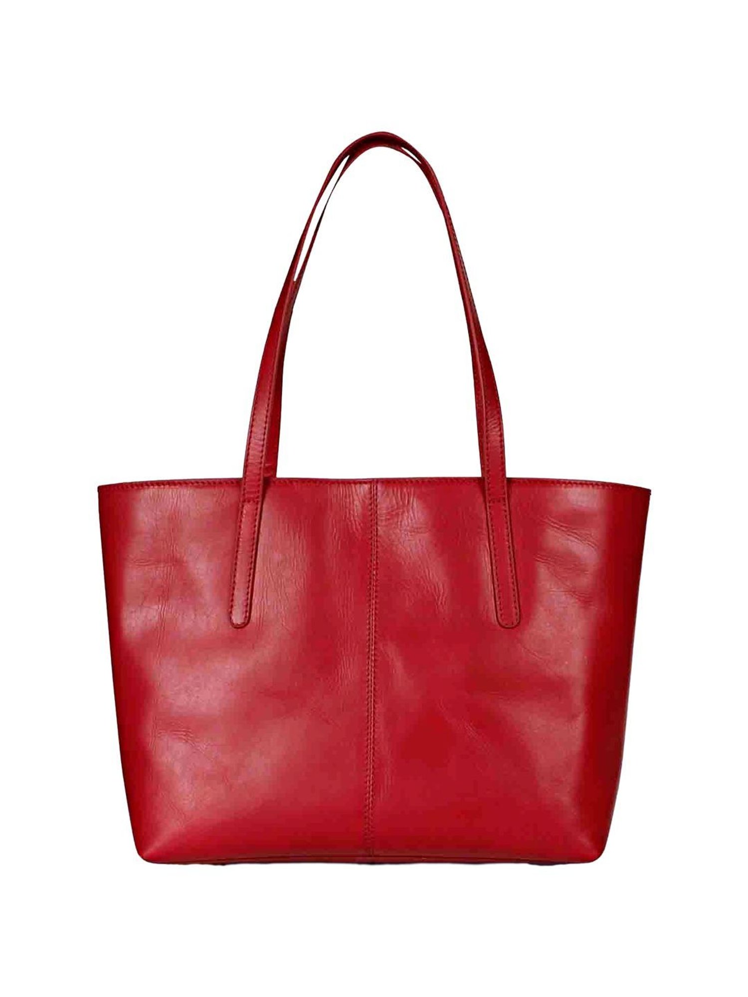 Saint G Red Solid Medium Handbag