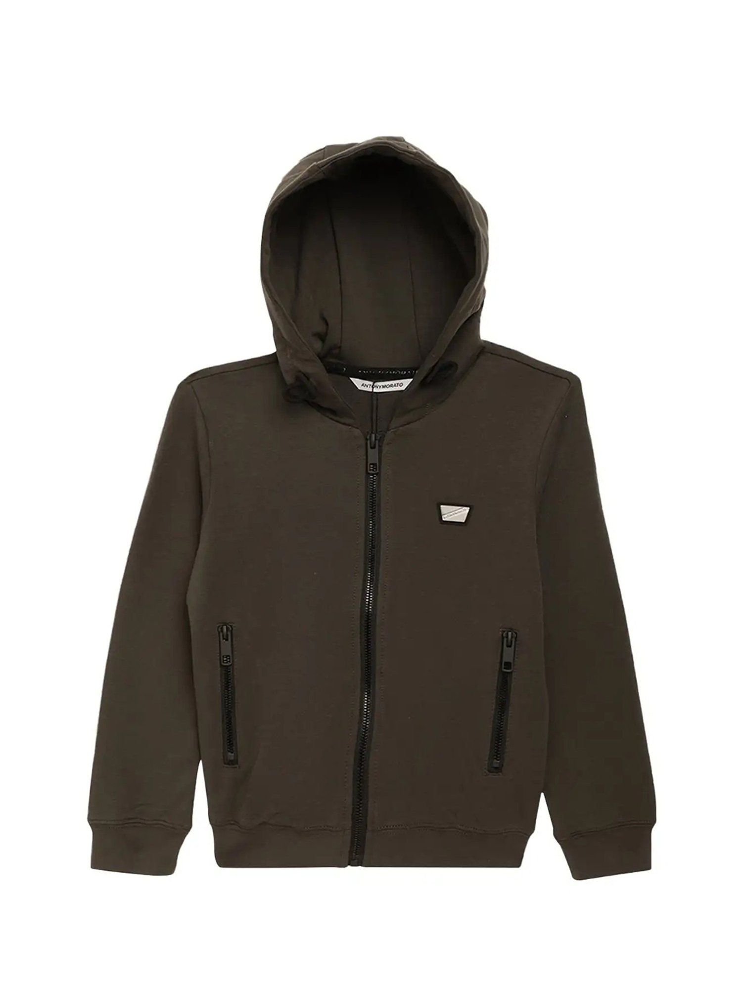 Antony Morato Kids Green Solid  Hoodie