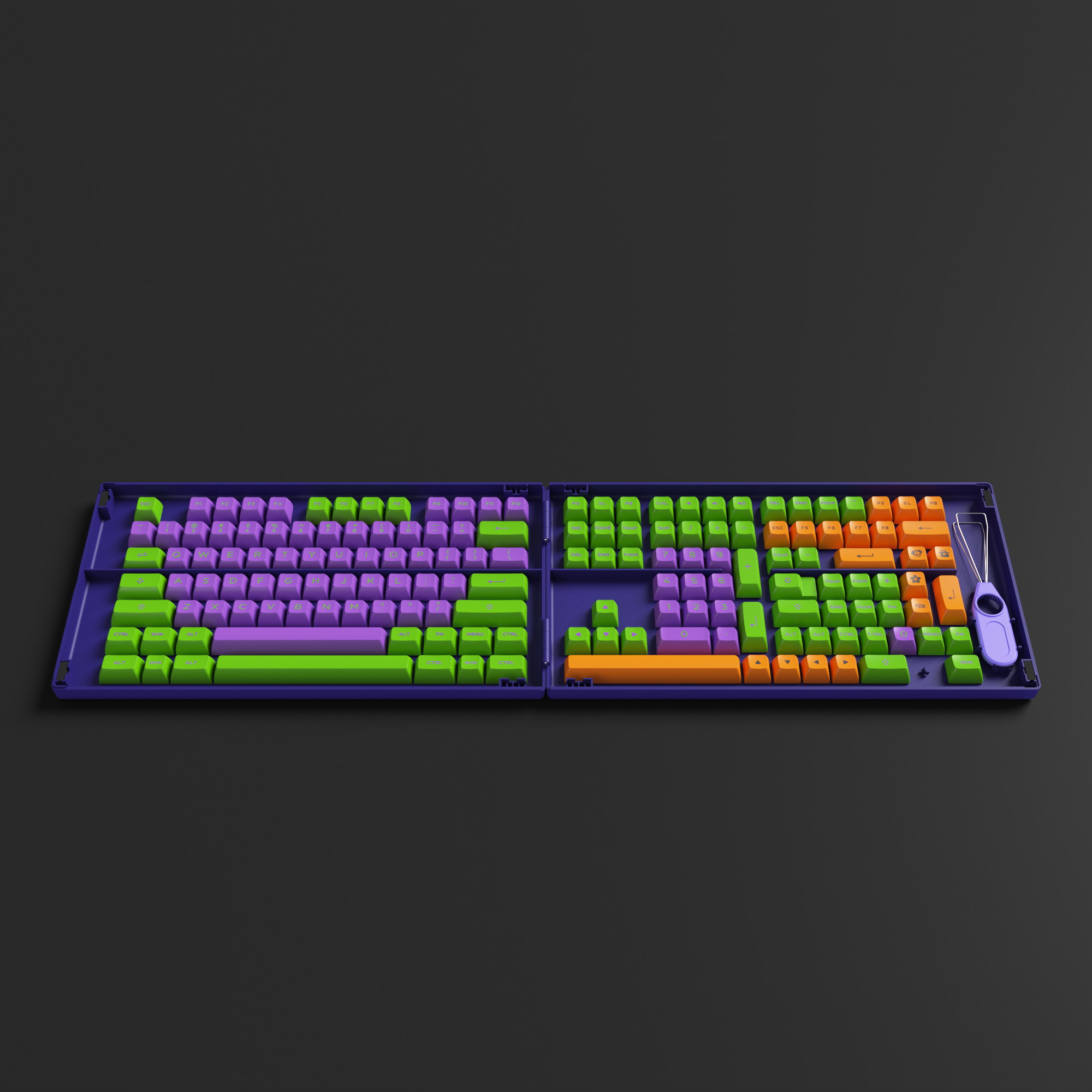 Akko Carbon Retro 158-Key ASA Profile PBT Double-Shot Full Keycap Set for Mechanical Keyboards with Collection Box